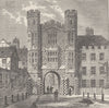 WHITEHALL. The Holbein Gateway, Whitehall. London c1880 old antique print