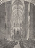 WESTMINSTER ABBEY. Westminster Abbey. Interior of the choir. London c1880