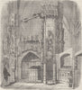 WESTMINSTER ABBEY. Chantry of Henry V. London c1880 old antique print picture