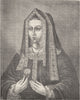 WESTMINSTER ABBEY. Elizabeth, wife of Henry VII. London c1880 old print