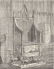 WESTMINSTER ABBEY. The Coronation Chair. London c1880 old antique print