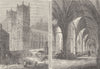 WESTMINSTER ABBEY. The Western Towers and Cloisters of Westminster Abbey c1880