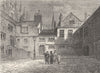 WESTMINSTER ABBEY. The Deanery. London c1880 old antique vintage print picture