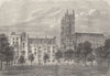 WESTMINSTER SCHOOL. Dean's Yard, Westminster, looking North. London c1880