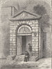 WESTMINSTER SCHOOL. Entrance to Westminster School. London c1880 old print
