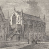 THE ROYAL PALACE OF WESTMINSTER. St.Stephen's chapel, 1830. London c1880 print