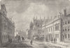 WESTMINSTER. Margaret Street,in 1820. London c1880 old antique print picture