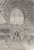 WESTMINSTER HALL. Coronation of George IV. The champion's challenge c1880