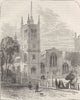 WESTMINSTER. St. Margaret's church, from the North-West. London c1880 print