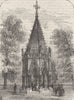 MILLBANK. The Buxton Memorial Fountain. London c1880 old antique print picture