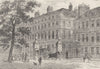 WESTMINSTER. Storey's gate, St.James's Park, in 1820. London c1880 old print
