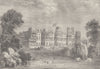 BUCKINGHAM PALACE. Buckingham Palace. Garden front. London c1880 old print