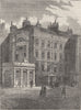 PALL MALL. Messrs. Christie and Manson's original auction rooms. London c1880
