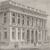 PALL MALL. Front of the Army and Navy Club. London c1880 old antique print