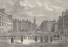 HANOVER SQUARE. View in 1750. London c1880 old antique vintage print picture