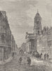 MAYFAIR. George Street, Hanover Square, in 1800. London c1880 old print