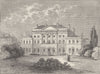 BERKELEY SQUARE. Lansdowne House, in 1800. London c1880 old antique print