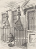 MAYFAIR. Extinguishers in Berkeley Square. London c1880 old antique print