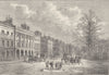 MAYFAIR. Grosvenor Square. London c1880 old antique vintage print picture