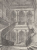 MAYFAIR. The grand staircase, Chesterfield House. London c1880 old print