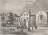 FITZROVIA. The Middlesex Hospital. London c1880 old antique print picture