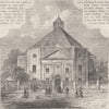 TOTTENHAM COURT ROAD. Whitefield's Tabernacle, 1820. London c1880 old print