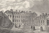 THE BRITISH MUSEUM. Court-yard of Montagu House, 1830. London c1880 old print