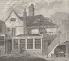 BLOOMSBURY. The manor House of Toten Hall. London c1880 old antique print