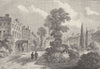 BLOOMSBURY. Queen Square, 1810. London c1880 old antique vintage print picture