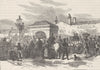 BELGRAVIA. Sale of Hyde Park Turnpike. London c1880 old antique print picture
