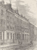 CHELSEA. Carlyle's House, Great Cheyne Row. London c1880 old antique print