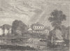 CHELSEA. The pavilion, Hans Place, in 1800. London c1880 old antique print