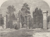 WEST BROMPTON. Entrance to Brompton Cemetery. London c1880 old antique print