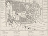 KENSINGTON PALACE. Kensington in 1764 (from Rocque's map). London c1880