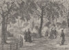 KENSINGTON GARDENS. The Flower Walks. London c1880 old antique print picture