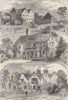 TOTTENHAM. Views in Tottenham. London c1880 old antique vintage print picture