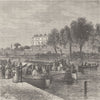 PADDINGTON. The Paddington Canal, 1840. London c1880 old antique print picture