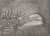 LONDON UNDERGROUND. Trial trip on the underground railway, 1863 c1880 print