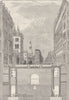 LONDON. Holborn Viaduct section, showing subways (Haywood report) c1880 print