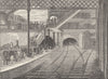 LONDON UNDERGROUND. King's Cross underground station in 1868 c1880 old print