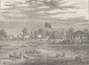 ST.JOHN’S WOOD. Lord's cricket ground in 1837. London c1880 old antique print