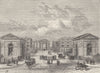 SOMERS TOWN. Entrance to Euston Square Station. London c1880 old antique print