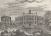 KING'S CROSS. The Small-Pox Hospital, in 1800. London c1880 old antique print
