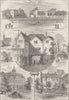HIGHGATE. Views in Highgate. London c1880 old antique vintage print picture