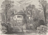 HAMPSTEAD. Rosslyn House. London c1880 old antique vintage print picture