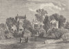 HAMPSTEAD. Frognal Priory. London c1880 old antique vintage print picture