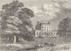 STOKE NEWINGTON. Abney House, 1845. London c1880 old antique print picture