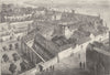 SOUTHWARK. Winchester House (from a view by Hollar, 1660). London c1880 print