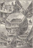 SOUTHWARK. Old inns in Southwark. London c1880 antique print picture