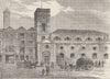 BERMONDSEY. St.Olave's church, in 1820. London c1880 old antique print picture